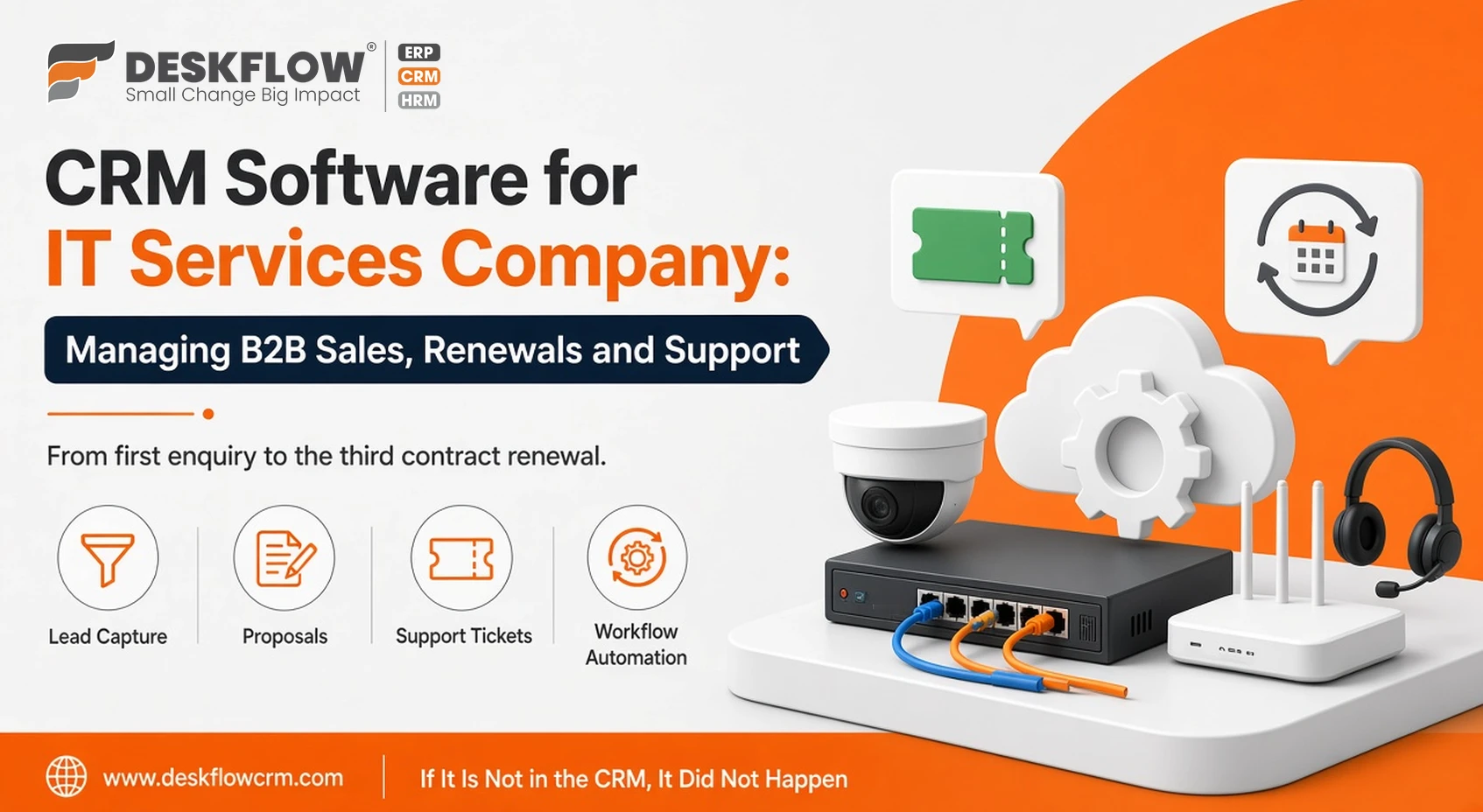 crm software for it services company - managing b2b sales, renewals and support - deskflow crm