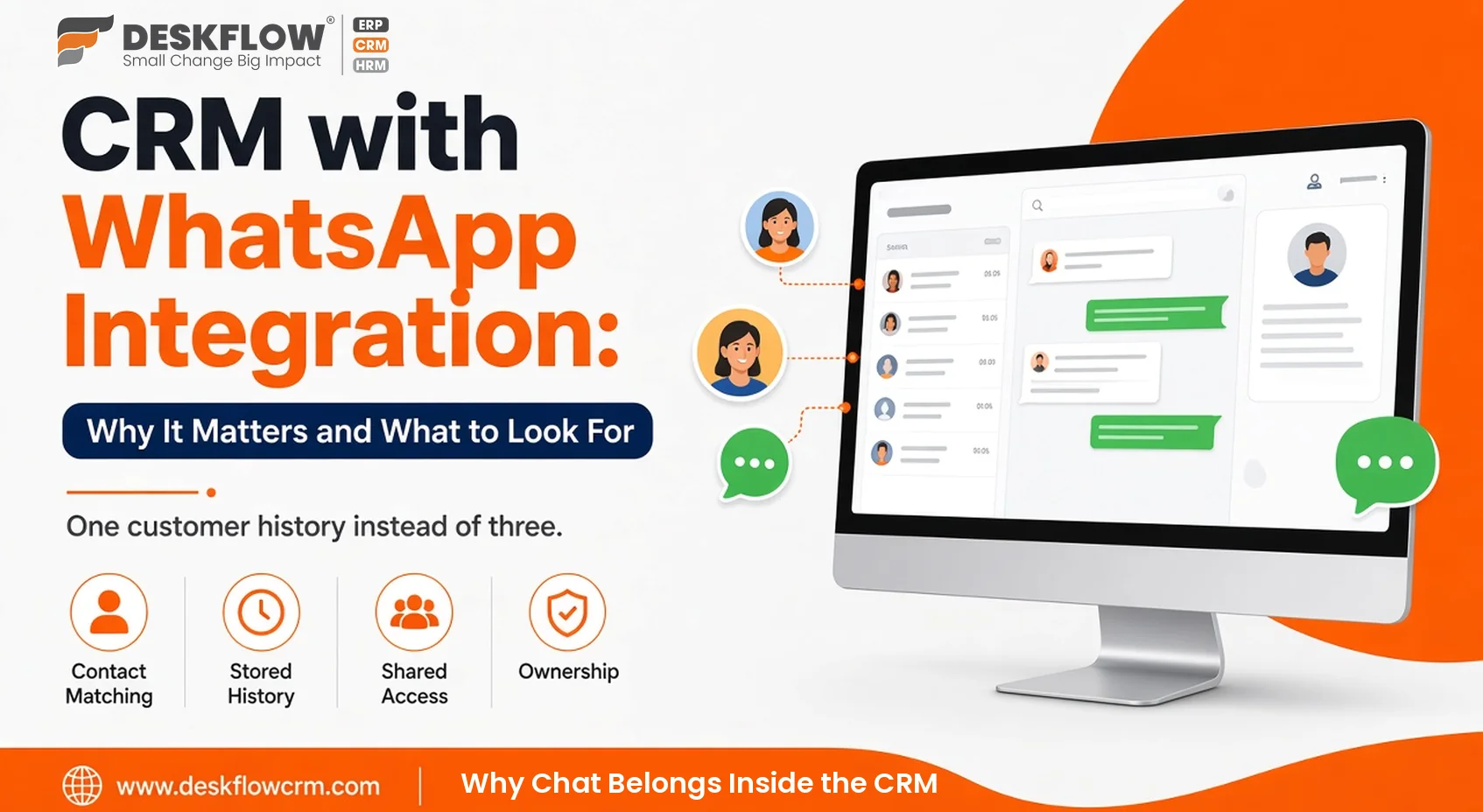 crm with whatsapp integration - why it matters and what to look for - deskflow crm