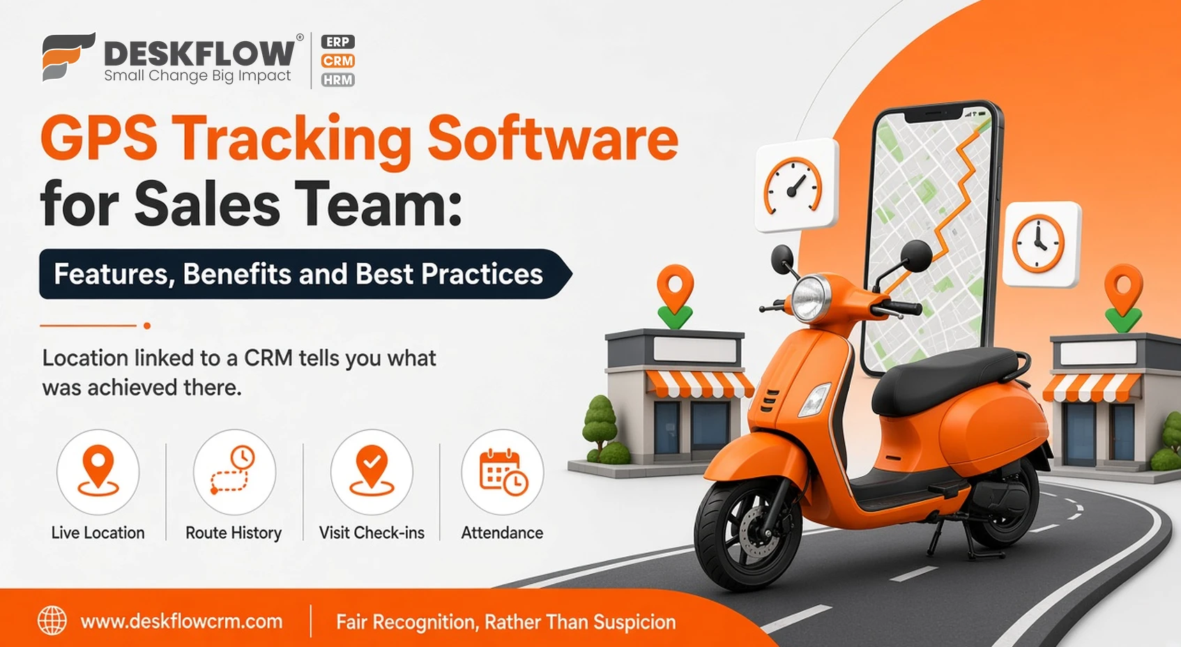 gps tracking software for sales team - features, benefits and best practices - deskflow crm