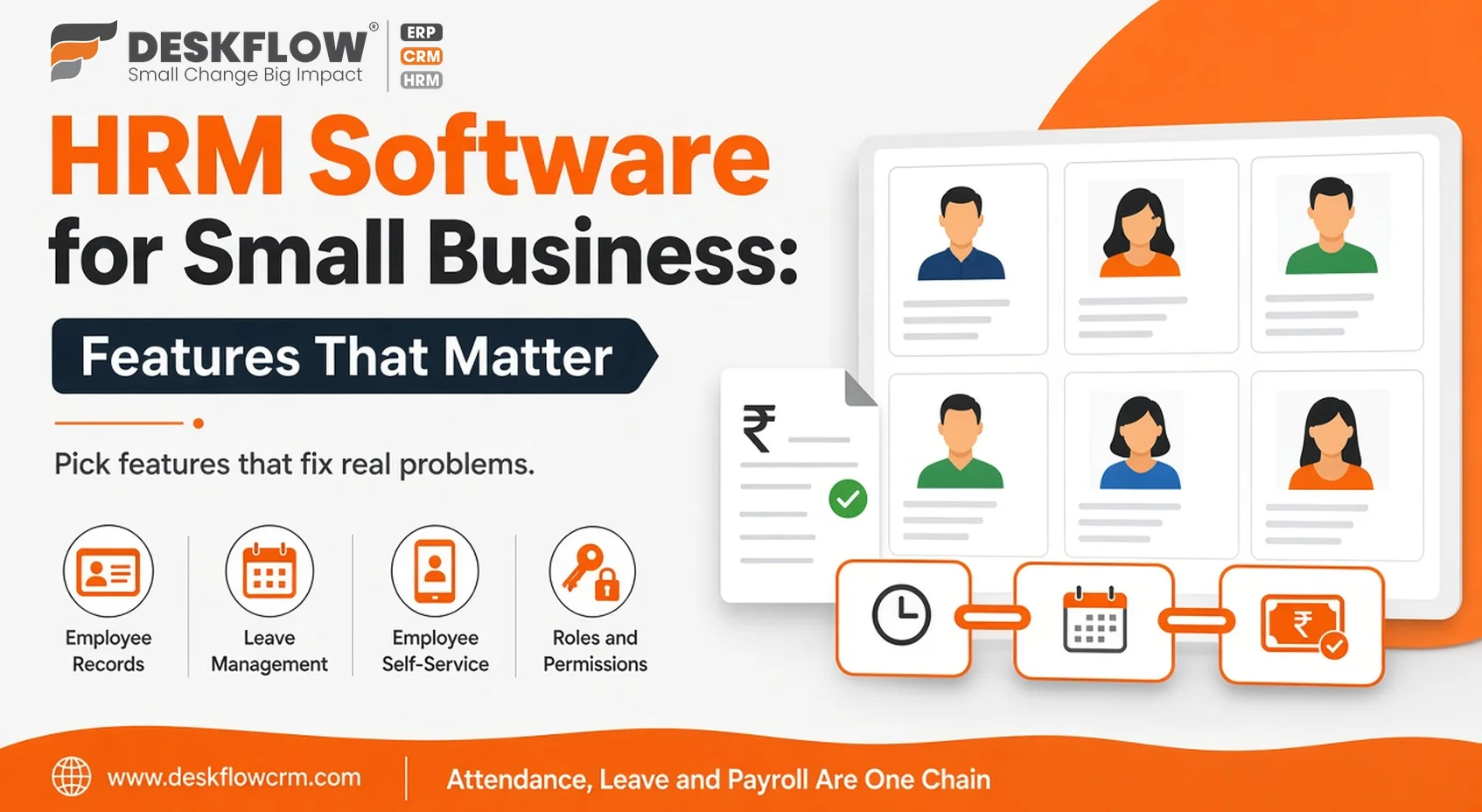 hrm software for small business - features that matter - deskflow crm