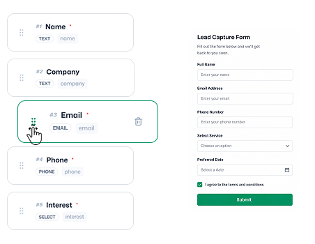 Design with drag & drop